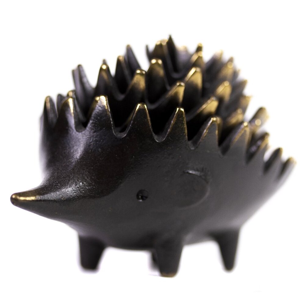 Vintage Walter Bosse Hedgehog Ashtray - Brass - Picture 8 of 12